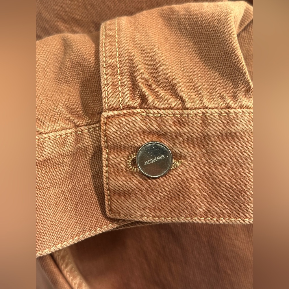NWOT JACQUEMUS La Veste De-nimes Criollo in Camel & Beige new brown denim jacket - Picture 9 of 14